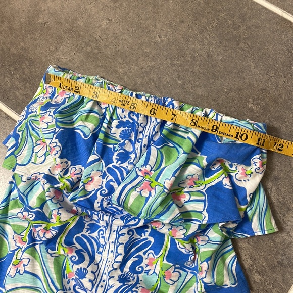 Lilly Pulitzer Wiley Ruffle strapless Top size Small - Picture 4 of 9